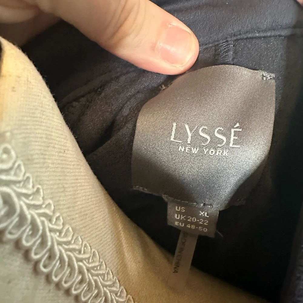 Lysse Faux suede zip moto jacket in a NAVY size XL - Picture 3 of 5